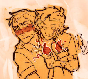 yaoifulest cutest drawing evarr!!!! by @icarotrees the goattt on insta