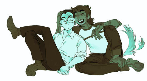 beauutiful drawing by the lovely @hillhomed on tumblr!